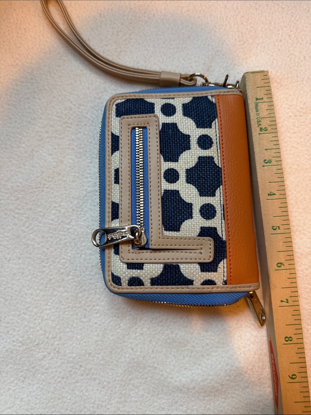 Spartina 449 Navy, Cream & Tan Wristlet Clutch - Picture 6 of 6